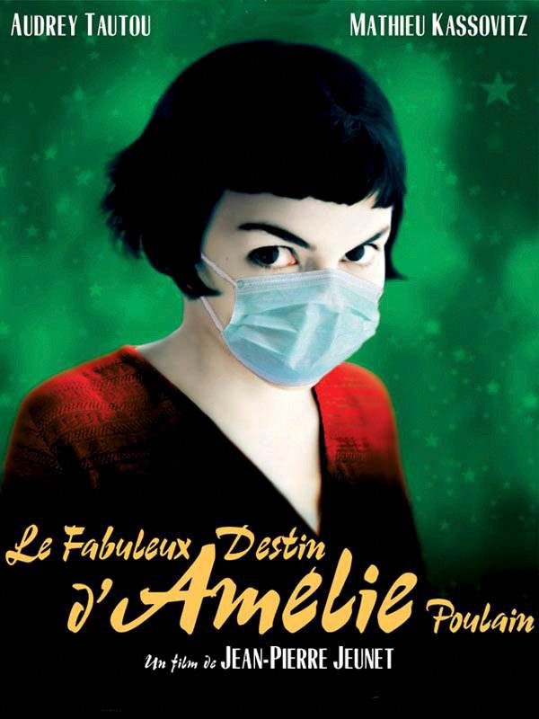 Affiche du Fabuleux Destin d'Amélie Poulain détournée par temps de COVID